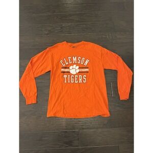 Clemson Tigers Shirt Mens Large NCAA Football Paw Power Russell Long Sleeve